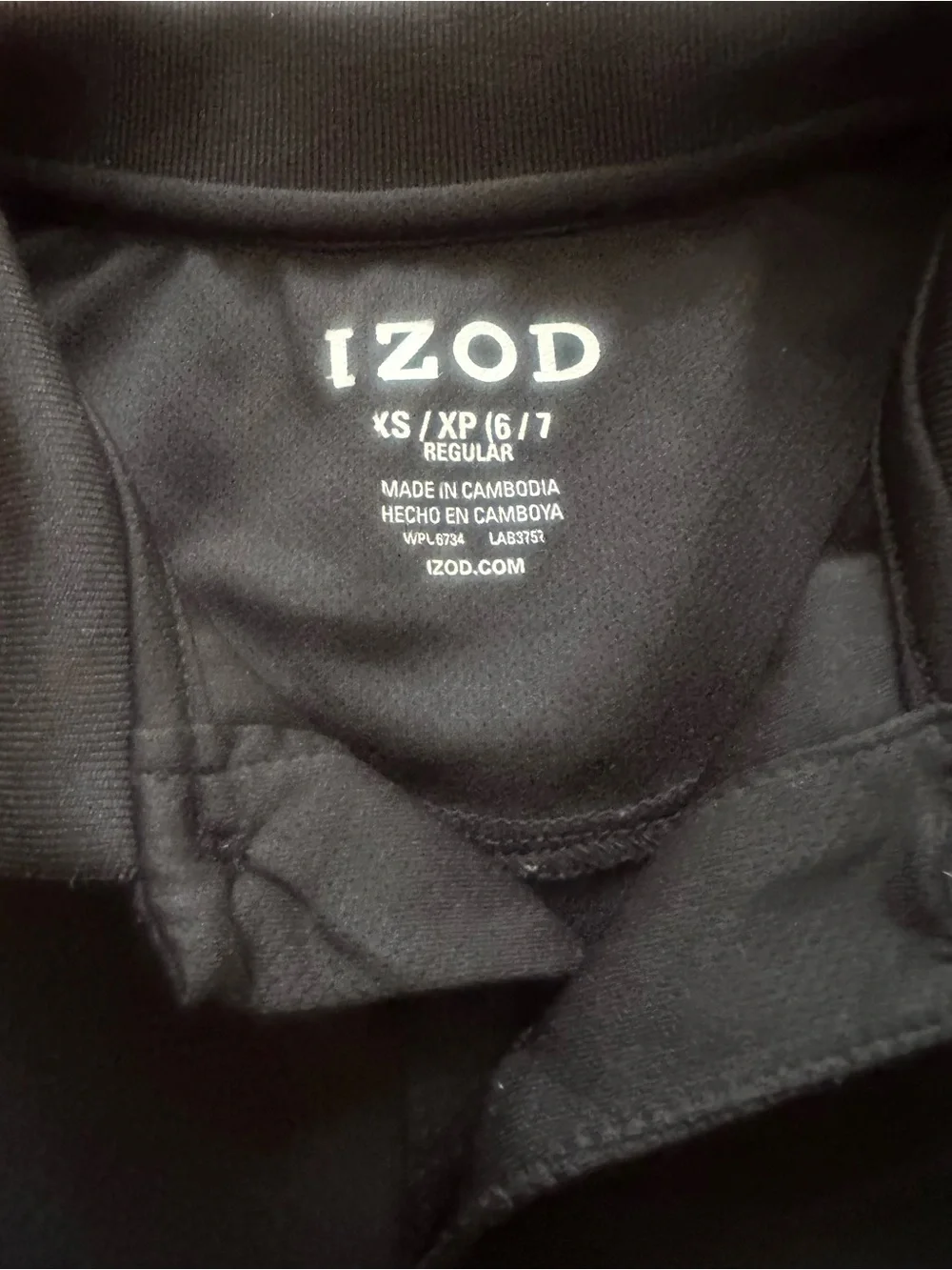 IZOD Kids Black Polo Shirt
